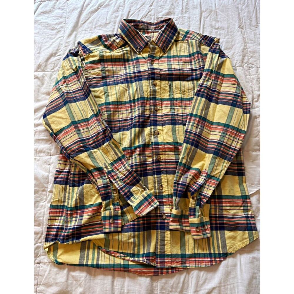 Rough Stock Parkerville Slim Men's Plaid Cotton Button-Down Western Shirt M